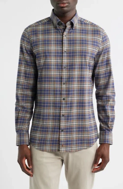 Johnnie-o Kamper Plaid Cotton Blend Button-down Shirt In Multi