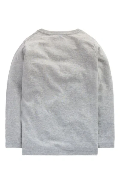 Mini Boden Kids' 3d Novelty Long Sleeve Cotton T-shirt In Gray