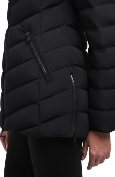 Moose Knuckles Roselawn 5 Water Repellent 800 Fill Power Down Puffer Jacket With Genuine Shearling T In Multi