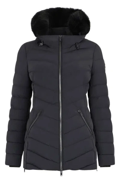 Moose Knuckles Roselawn 5 Water Repellent 800 Fill Power Down Puffer Jacket With Genuine Shearling T In Multi