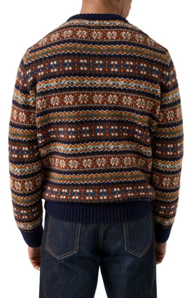 Eton Fair Isle Wool Sweater In Multi