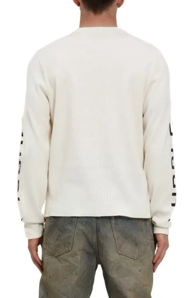 Purple Brand Long Sleeve Thermal Graphic T-shirt In White