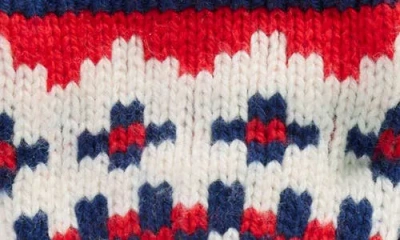 Mini Boden Kids' Fair Isle Wool & Cotton Blend Mittens In Multi