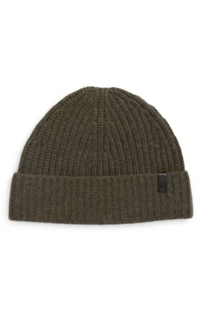 Vince Shaker Stitch Cashmere Beanie In Green