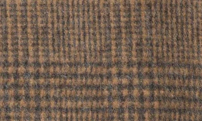 Vince Double Face Glen Plaid Scarf In Brown