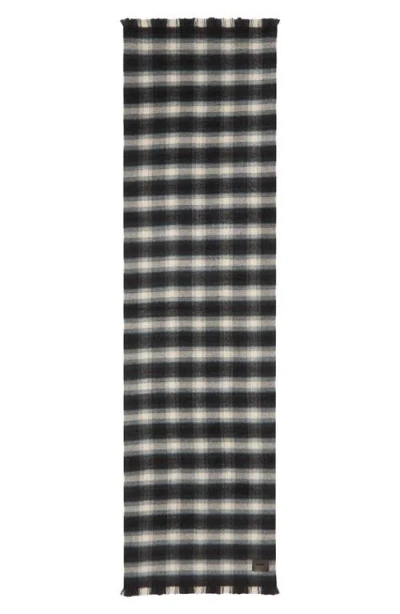 Vince Brushed Double Face Merino Wool Scarf In Black