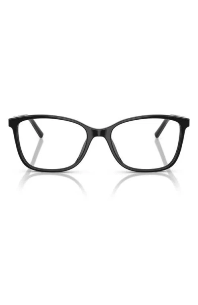 Dolce & Gabbana Dolce&gabbana 52mm Rectangular Optical Glasses In Black