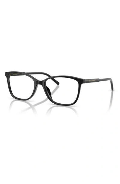 Dolce & Gabbana Dolce&gabbana 52mm Rectangular Optical Glasses In Black