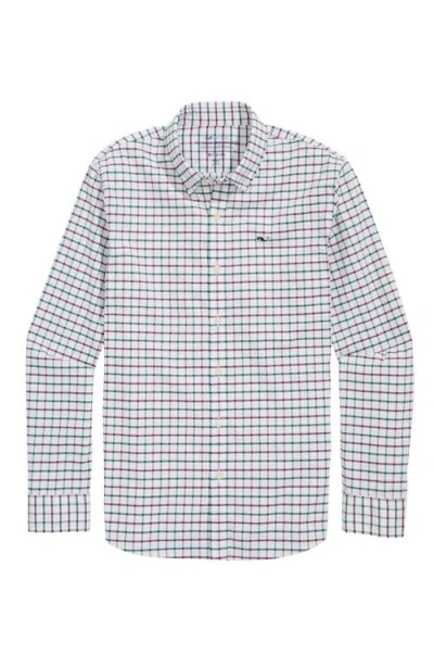 Vineyard Vines Kids' Tattersall Check Performance Button-down Shirt In Multi