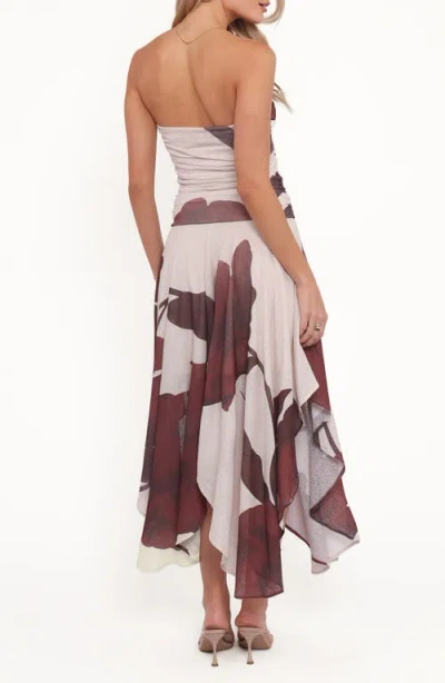 Petal And Pup Petal & Pup Doreen Strapless Midi Dress In Brown