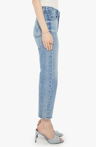 Mother Womens Folk Star The Dodger Flood Wide-leg Denim Jeans In Blue