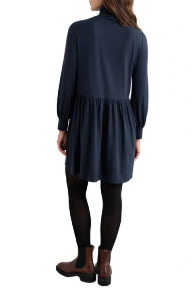 Seasalt Cornwall Elinora Turtleneck Long Sleeve Dress In Blue