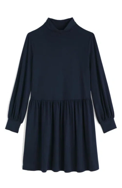 Seasalt Cornwall Elinora Turtleneck Long Sleeve Dress In Blue