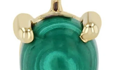 Zoë Chicco 14k Yellow Gold Diamond And Malachite Earrings In Gold