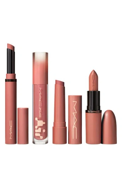 Mac Cosmetics Totally Teddy Lip Kit Set $104 Value In Brown