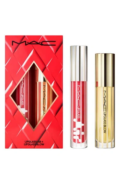 Mac Cosmetics Blowing Air Kisses Glossy Duo $54 Value In Red