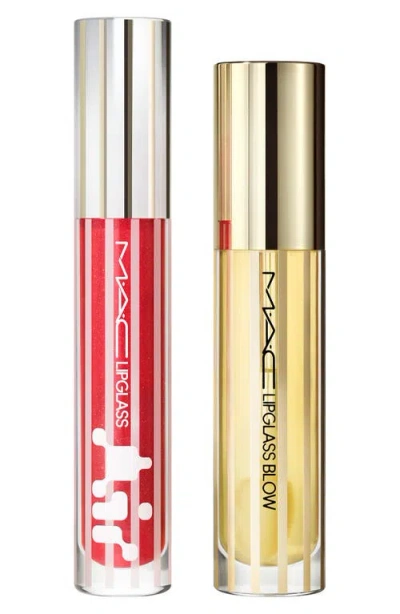 Mac Cosmetics Blowing Air Kisses Glossy Duo $54 Value In Red