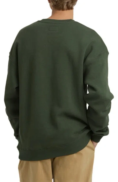 Billabong Fort Garage Crewneck Cotton Blend Sweatshirt In Green