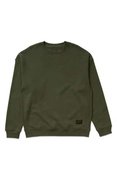 Billabong Fort Garage Crewneck Cotton Blend Sweatshirt In Green