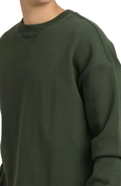 Billabong Fort Garage Crewneck Cotton Blend Sweatshirt In Green