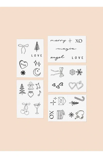 Inked By Dani Temporary Tattoo Holiday Ornament Gift Set In Multi