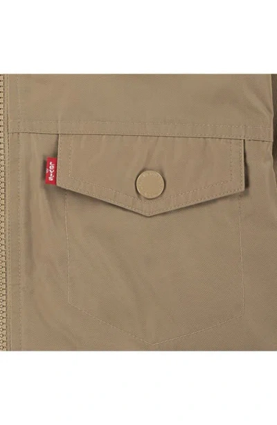 Levi's Boys 8-20 Shiny Mesh Lined Bomber Jacket In Black