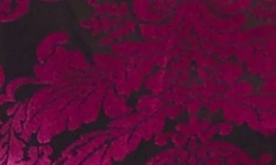 Karen Kane Floral Velvet Burnout Shirttail Top In White