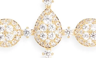 Nadri Crushed Halo Cross Pendant Necklace In Gold