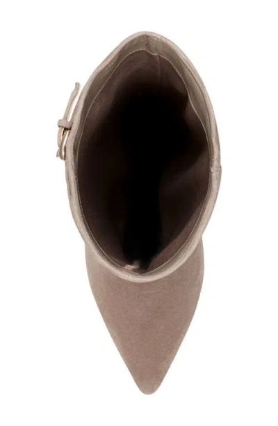 Marc Fisher Ltd Naples Suede Foldover Knee-high Boots In Brown