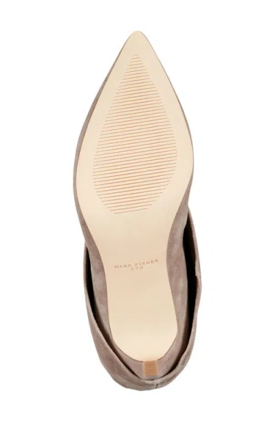 Marc Fisher Ltd Naples Suede Foldover Knee-high Boots In Brown