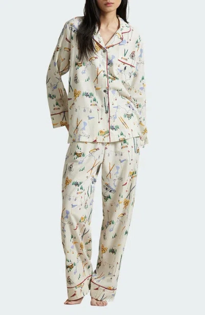 Polo Ralph Lauren Madison Print Cotton Pajamas In Neutral