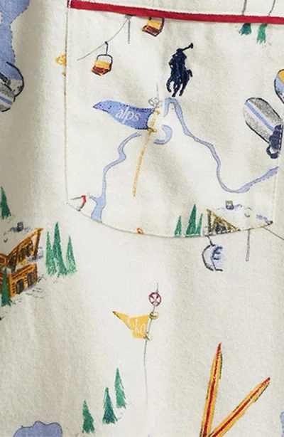 Polo Ralph Lauren Madison Print Cotton Pajamas In Neutral