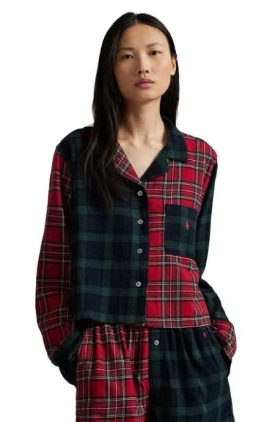 Polo Ralph Lauren Plaid Cotton Short Pajamas In Red