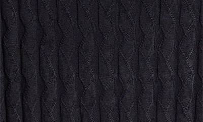 Emporio Armani Tonal Diamond Wool Sweater In Black