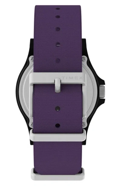 Timex ® X Fortnite® Acadia Nato Strap Watch, 40mm In Brown