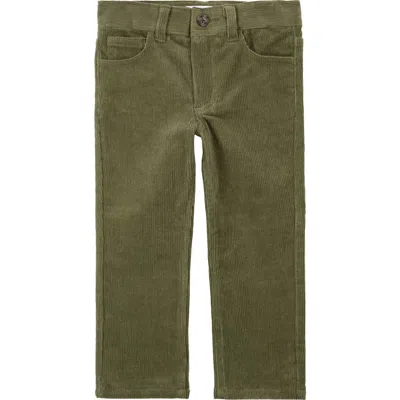 Miles Baby Kids' Stretch Organic Cotton Corduroy Pants In Green