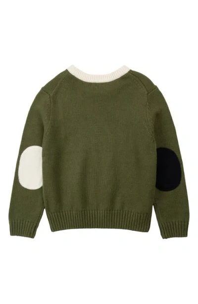 Miles Baby Kids' Winter Moss Cotton Sweater In Green