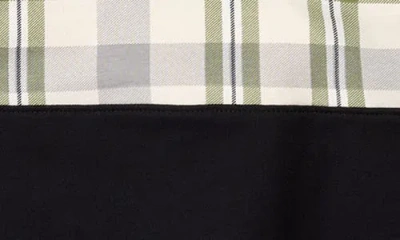 Miles Baby Kids' Plaid Colorblock Cotton Blend Sweatshirt In Brown