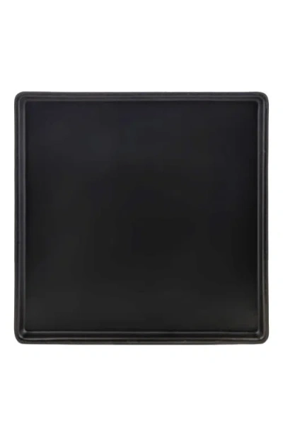Stone Lain Grace Stoneware 4-piece Dinner Plate Set In Black
