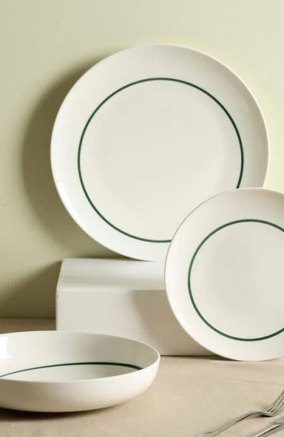 Stone Lain Luna Porcelain 12-piece Dinnerware Set In Green