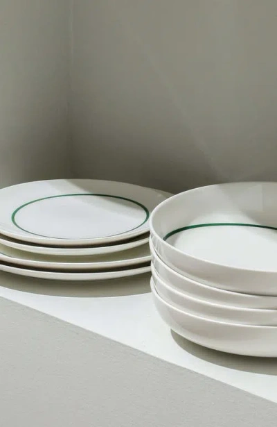 Stone Lain Luna Porcelain 12-piece Dinnerware Set In Green