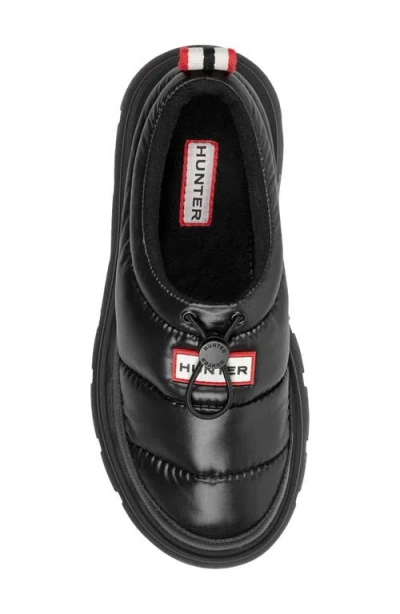 Hunter Madi Platform Puffer Slipper In Black