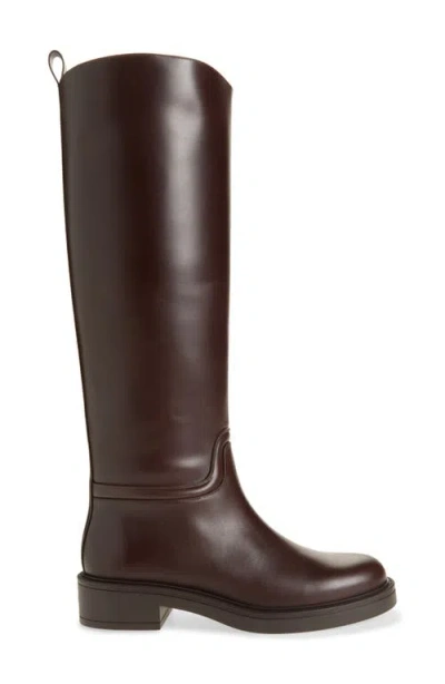 Stuart Weitzman Celia Leather Knee-high Boots In Brown