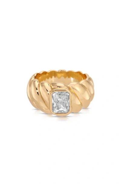 Ettika So Twisted Statement Ring In Brown