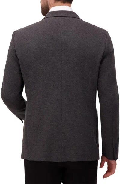 Victor Emmanuel Charcoal Grey Mélange Comfort Knit Sport Coat In Gray