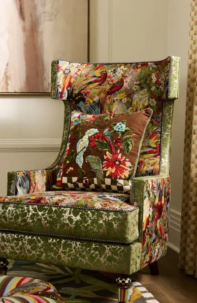 Mackenzie-childs Mackenzie Childs Birdsong Embellished Throw Pillow In Multi