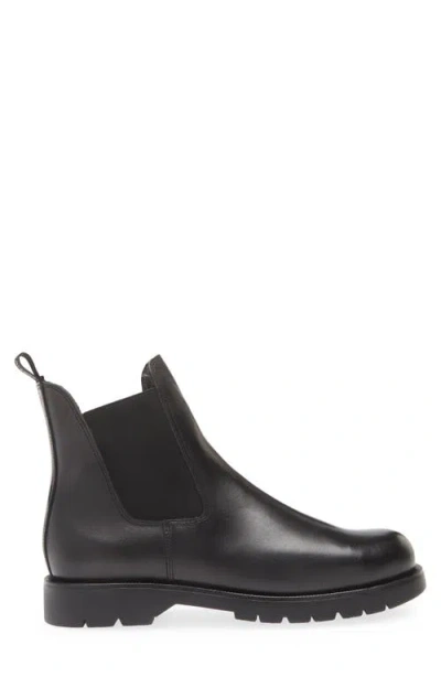 Kleman Tonnant Lugged Plain Toe Chelsea Boot In Black