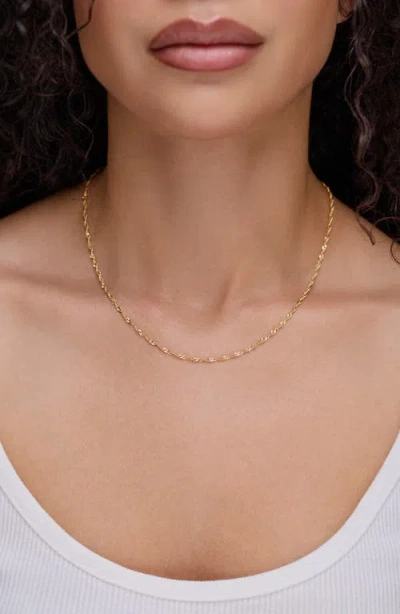 Bony Levy 14k Gold Twisted Chain Necklace In Brown
