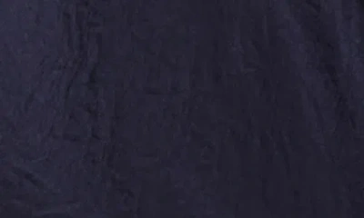 Eileen Fisher V-neck Crinkled Satin Midi Dress In Black