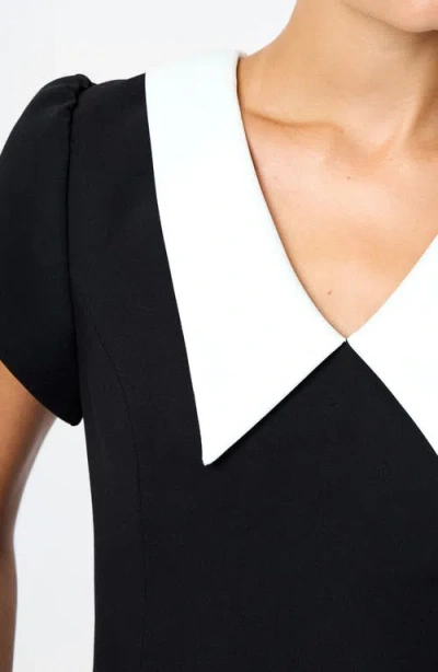 French Connection French Connetion Azra Oversized Collar Top In Blue